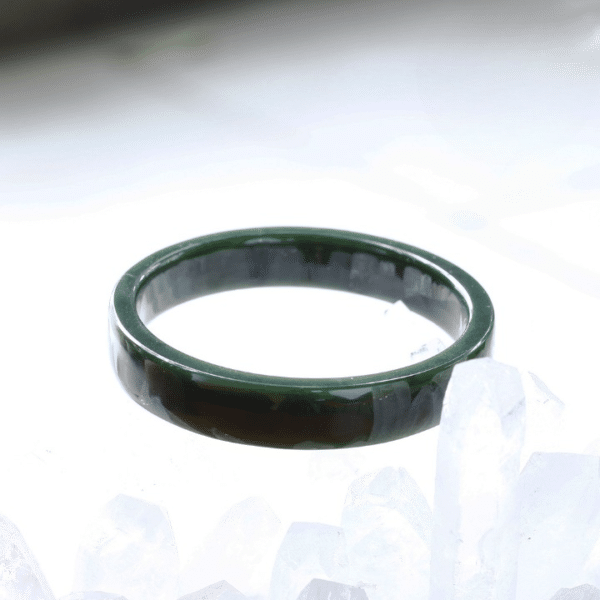 Vòng Tay Ngọc Bích Liền Khối Bản Vuông Nephrite-4